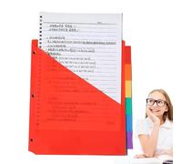 Pestañas divisoras de página, divisores de índice de carpeta, coloridos | Organizador de índice de sección de , bolsillos divisores de cuaderno | Separadores de páginas insertables para el