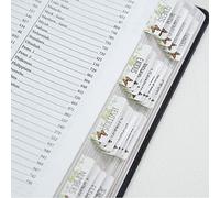 Pestañas laminadas de la Biblia para Biblia de estudio, diseño de mariposa Prefdo 66 pestañas de índice de la Biblia, 34 pestañas en blanco, calcomanías de libro de la Biblia de impresión grande,