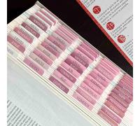 Pestañas laminadas españolas de la Biblia, pestañas para biblia en español, reposicionar calcomanías de impresión grande, pestañas bíblicas fáciles de leer y aplicar para mujeres y hombres (rosa