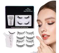 Pestañas magnéticas de aspecto natural, 2 pares de extensiones naturales sin pegamento, magnéticas, para hermana, hija, novia, casa, viajes, niñas, principiantes, belleza