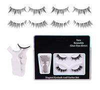 Pestañas magnéticas naturales - 2 pares, pestañas magnéticas | Makeup Lashes Magnetic Reutilizable Con Clip, Transparente STEM Travel Beauty Rehancement And Cosmétic App Professional Kit