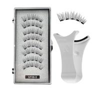 Pestañas magnéticas - No se necesita pegamento pestañas de anime | Pestañas naturales de manga reutilizables con aplicador | Pestañas magnéticas de aspecto natural cómodo para más grandes y brillantes