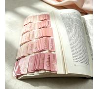 Pestañas para Biblia Rosa Degradado, 46 Antiguo 27 Nuevo Testamento +17 Vacías, Laminado Resistente al Agua y Desgarro