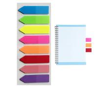 Pestañas pegajosas - banderas de cinta de índice fluorescente para el marcado de la página - Pestañas de marcadores de página de 8 colores | Marcadores de página de Notas pegajosas para estudiantes
