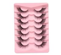Pestañas postizas 1 paquete/7 pares esponjes lágranas de visón 3D aspecto natural pestañas de ojo tenado extensión de faulse para makup de ojos, de visón esponjosas