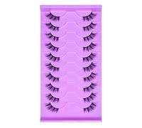 Pestañas Postizas 10 Pares 3D Ojo De Gato Medias para Mujeres, Suave Banda Invisible, Naturales Reutilizables para Diario y Fiestas. (MGL07)