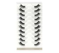 Pestañas Postizas 10 Pares 3D Ojo De Gato Medias para Mujeres, Suave Banda Invisible, Naturales Reutilizables para Diario y Fiestas. (MGL08)