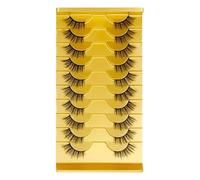 Pestañas Postizas 10 Pares 3D Ojo De Gato Medias para Mujeres, Suave Banda Invisible, Naturales Reutilizables para Diario y Fiestas. (MGL10)