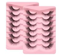 Pestañas postizas, 2 paquetes/14 pares de pestañas de visón esponjosas, aspecto natural 3D, pestañas tenues, extensión de pestañas falsas para maquillaje de ojos, pestañas de visón, extensión de pesta