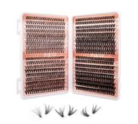 Pestañas Postizas 640Pcs,Pestañas Pelo a Pelo 30D-40D-50D-60D,Kit Pestañas 8-16mm Curl D,Naturels Cluster Lashes,Extensiones De Pestañas Hazlo Tú Mismo En Casa (30D-40D-50D-60D)