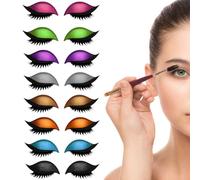 Pestañas Postizas con Sombras, 8 pares de Parche de pestañas para sombra de ojos, Calcomanías de Maquillaje, para Todas las Formas de Ojos, para Baile de Graduación, Cosplay (8 pares)