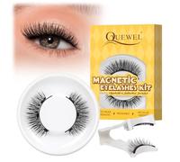 Pestañas Postizas Magneticas de larga duración, Pestañas Magneticas riutilizzabili con applicatore, No requiere pegamento, Aspecto de Naturales, fácil de colocar (Style A)