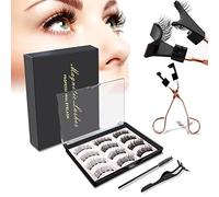 Pestañas Postizas Magneticas, Pestaña Postizas Naturales, 3 Pares 3D Pestañas Postizass Magnéticas Aspecto Natural Reutilizables y Impermeable en Varios Ocasiones Pestaña