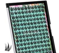 Pestañas Postizas Manga 168Pcs Agrupación de pestañas Vista húmeda Ultra-delgada pestañas invisibles Extensiones de pestañas Anime Spiky Extensiones de pestañas (Kitten, C-10mm)