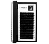 Pestañas postizas para extensión Nanolash - extensiones de pestañas de volumen, pestañas para extensión profesional (0.12 D, 10mm)