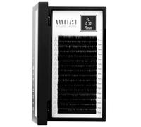 Pestañas postizas para extensión Nanolash - extensiones de pestañas de volumen, pestañas para extensión profesional (0.12 C, 9mm)
