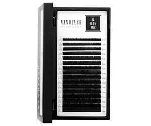 Pestañas postizas para extensión Nanolash - extensiones de pestañas de volumen, pestañas para extensión profesional (0.15 D, MIX 6-13mm)