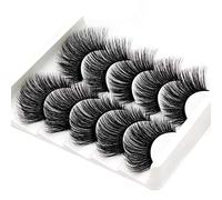 Pestañas postizas - Pestañas de ojos de belleza | Kit de pestañas de racimo | Pestañas de volumen ligero | Grupo 3D de grosor largo - Ojos de gato | Maquillaje de volumen ligero de visón corto y