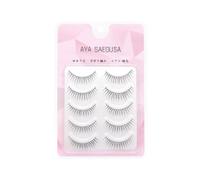 Pestañas postizas Pestañas postizas de aspecto natural, pestañas postizas suaves y tenues de visón sintético, 5 pares de pestañas postizas 3D de banda fina tipo Little Devil Regalo