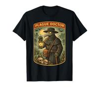 Peste Doctor Retro Cómic Estilo Gótico Horror Camiseta