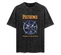 Pestilence Testimony of The Ancients Symbol Black T-Shirt Printed tee Graphic Top For Men Unisex Shirt 3XL