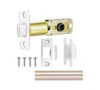 Pestillo ajustable de repuesto de acero inoxidable de 2-3/8 pulgadas o 2-3/4 pulgadas para pomos de puerta inteligentes y cerraduras electrónicas para entrada frontal (redondeado + acero en T)