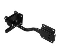 Pestillo Autoblocante para Puerta de Cerca, Negro Acero al Carbono | Acabado Galvanizado Antióxido, Palanca con Tirador de Cable Ajustable, para Cercas de Madera y Patios