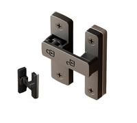 Pestillo Cerrojo Cerradura para puerta interior sin perforación Puerta corredera para baño Hebilla a presión de la habitación de montaje en superficie de estilo antiguo(180-Silver)