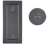 Pestillo compacto para puerta corredera con marco robusto de aleación de zinc para un bloqueo seguro en interiores para puertas de entrada (gris)