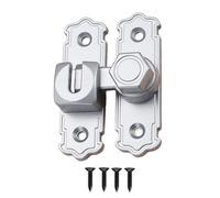 Pestillo compacto sin seguridad de aluminio, mecanismo de bloqueo de granero, pestillo de puerta oscilante para aplicaciones de puerta de 90/180 grados, ahorro de espacio, cerradura de granero