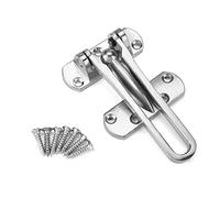 Pestillo de Aleación de Zinc Pestillo Cerradura de Puerta Cadena de Seguridad Bloqueo de Cerradura Limitador para Puerta de Ventana Armario (Plata)