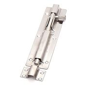 Pestillo de bloqueo puerta barril acero inoxidable 304, pestillo deslizante, herrajes for jardín, cobertizo, y ventana(Silver,6in)