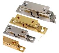 Pestillo de bola de latón for puerta, de 40/50/60 mm, con resorte de doble rodillo, for muebles, armarios y puertas, con tensión ajustable.(Gold-40mm,1PC)
