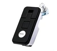 Pestillo de botón para puerta de armario de autocaravana, pestillo de compresión con llaves, color negro, tamaño grande (M02-1, negro grande)