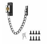 Pestillo de cadena de seguridad, cerradura de cadena resistente para puerta delantera, puerta interior con llave, cerradura de puerta para niños, Puertas, dormitorio, apartamento y hotel, cadena gris