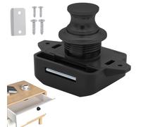 Pestillo de cajones de RV - Localización de la puerta del gabinete para almacenamiento seguro | Aleación de zinc y PVC con diseño de botones, cátedra de pistola de captura de armario para muebles de b