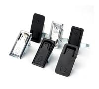 Pestillo de compresión con agarre ajustable MS726 con cerradura de panel cilíndrica con manija de llave, 1 unidad(MS726-1A black)