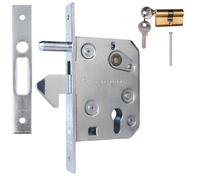 Pestillo de gancho para puerta corredera con cilindro