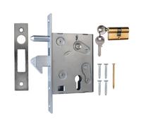 Pestillo de gancho para puerta corredera con cilindro y 3 llaves Dorn Mass 60 mm