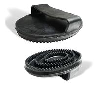 Pestillo de goma para aseo, limpieza y masaje, cepillo con lengüeta de goma, ideal para caballos, perros, gatos, salud y bienestar (1 adulto)