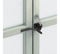 Pestillo de gravedad autoblocante para puertas de madera/metal, tirador de cable ajustable con resorte con acero al carbono recubierto de polvo negro, herrajes de seguridad para valla de patio