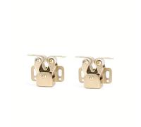 Pestillo De La Puerta 2Pc Press The Home Wardrobe Door Buckle Touch The Bead Magnetic Dual Wheel Spring(Gold)