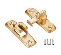 Pestillo De La Puerta 90/180 Degree Flip Door Lock Slid Barn Bolts Home Security Sliding Doors Latch Small Gate(Gold-1pcs)