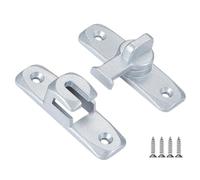Pestillo De La Puerta 90/180 Degree Flip Door Lock Slid Barn Bolts Home Security Sliding Doors Latch Small Gate(Silver-1pcs)