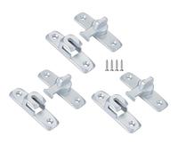 Pestillo De La Puerta 90/180 Degree Flip Door Lock Slid Barn Bolts Home Security Sliding Doors Latch Small Gate(Silver-3pcs)