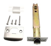 Pestillo de la puerta delantera, pestillo de cerrojo 5 puerta ajustable con interfaz cuadrada piezas de repuesto de bloqueo pulido para puertas con 5 backset