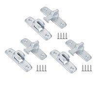Pestillo De La Puerta Door Bolts Degree Flip Lock Home Security Sliding Doors Latch Small Gate(Silver-3pcs)