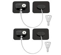 Pestillo De La Puerta Limit Lock Sliding Door No Need To Punch Holes Locks Locker Kitchen Storages(Black 2PCS)