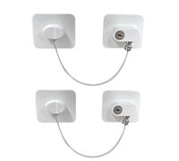 Pestillo De La Puerta Limit Lock Sliding Door No Need To Punch Holes Locks Locker Kitchen Storages(White 2PCS)