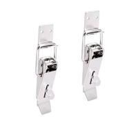 Pestillo de palanca, cierre de pasador, 2 piezas de cierre gancho con hebilla boca pato 90 grados, acero inoxidable resorte y pinza(304 Stainless Steel,503 A4)